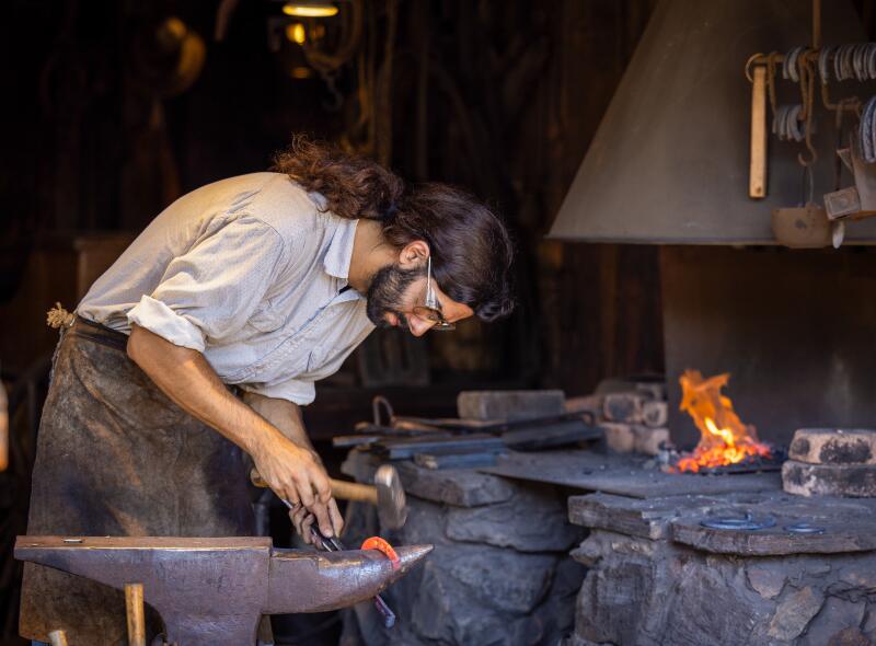 John Guirguis performs as Jackknife Blacksmith. 