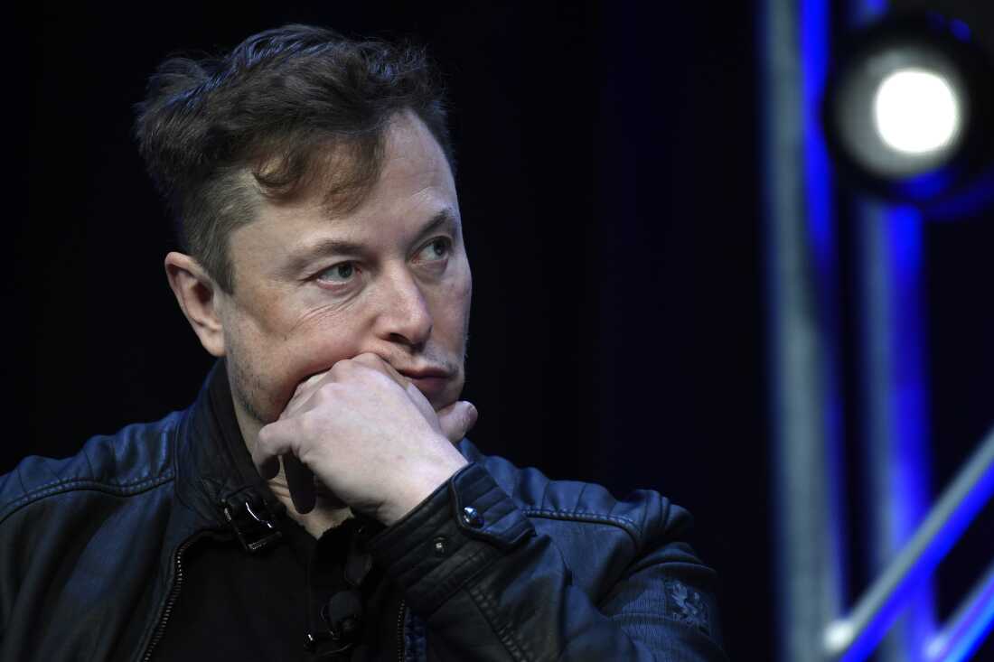 Tesla and SpaceX chief executive officer Elon Musk listens to a question as he speaks at the SATELLITE Conference and Exhibition in Washington, March 9, 2020.