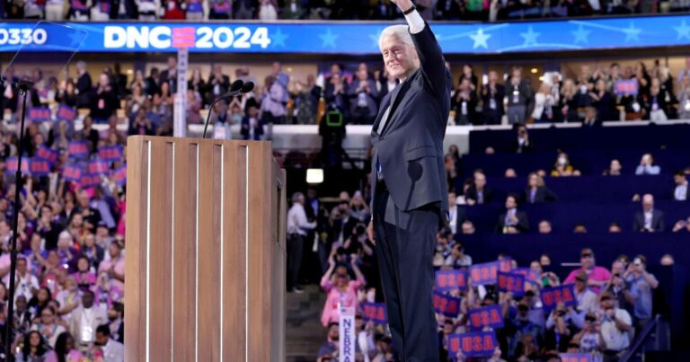 Bill Clinton rouses Democrats with Harris endorsement during DNC