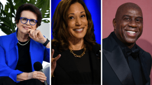 Billie Jean King and "Magic" Johnson co-chair Athletes for Harris (Credit: Getty)