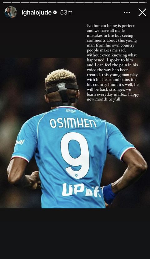 Seeing comments about this man from his own country makes me sad - Footballer, Odion Ighalo speaks in support of Victor Osimhen over failed transfer