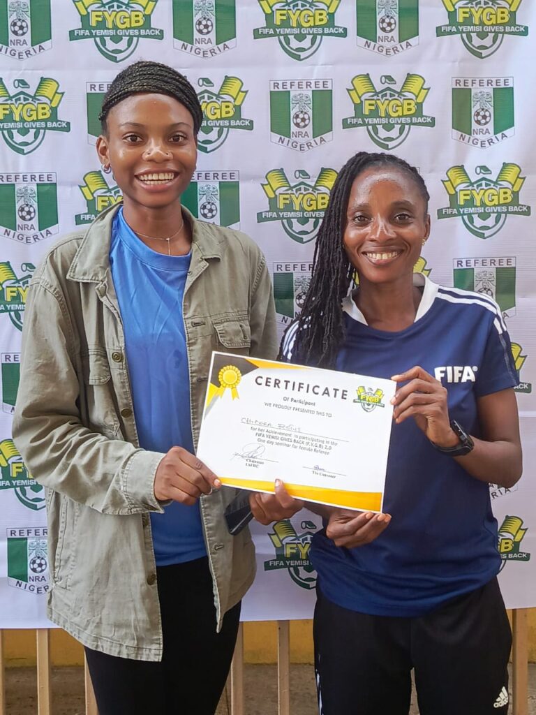 Aspiring Referee Chidera Festus Sees Her Dream Come Alive At “FIFA Yemisi Gives Back” Training