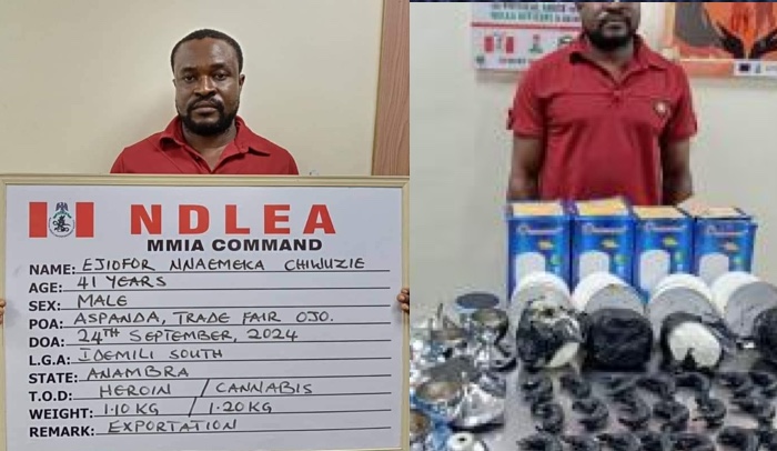 Auto Parts Dealer Arrested Over Attempt To Export Heroin, Cannabis Concealed in Lamps, Sofa Legs