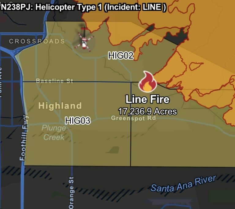 Line fire California