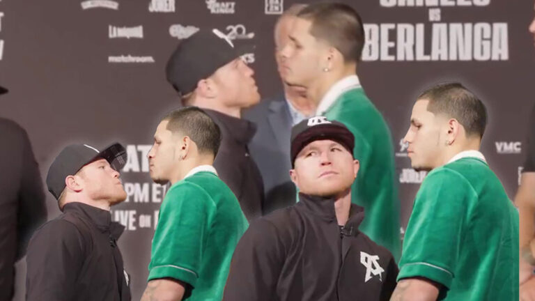 Canelo Alvarez dwarfed by Edgar Berlanga in tense face-off as ‘best weapon’ becomes clear