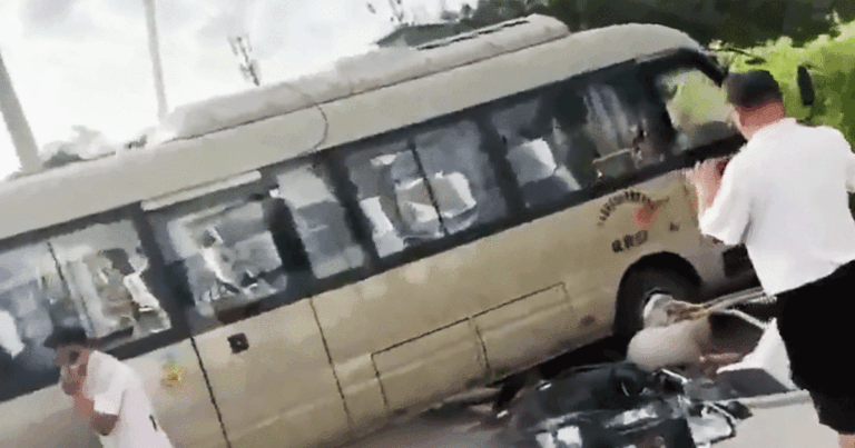 China bus crash outside middle school leaves 11 dead, 13 injured