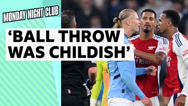 Erling Haaland: Should Manchester City striker have been punished for throwing ball at Arsenal’s Gabriel?