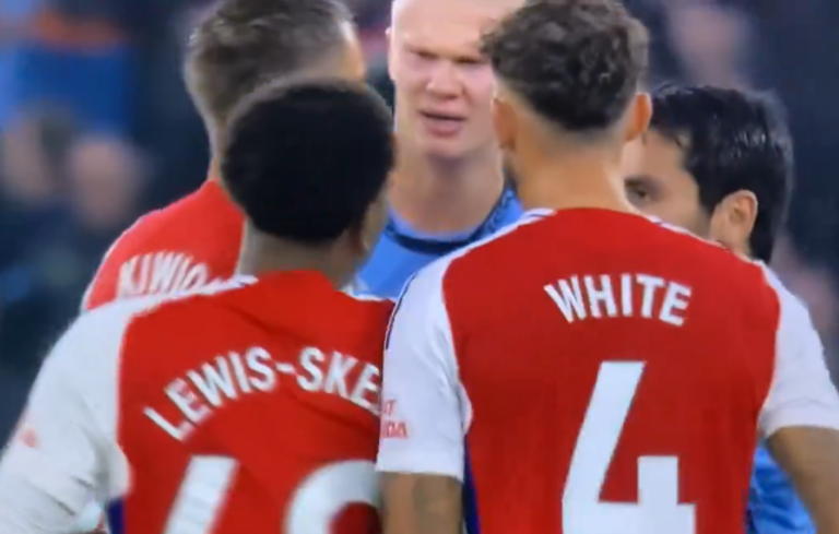 Erling Haaland appears to shout ‘who the f*** are you’ in X-rated message to Arsenal debutante in unseen row