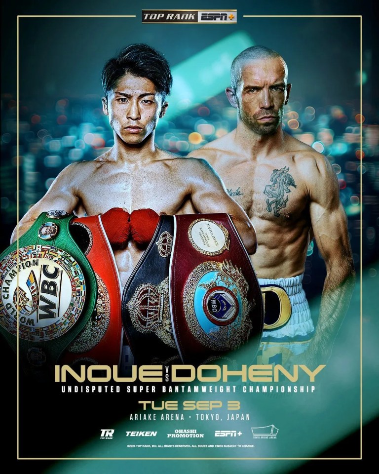 Inoue faces Doheny this week in Tokyo