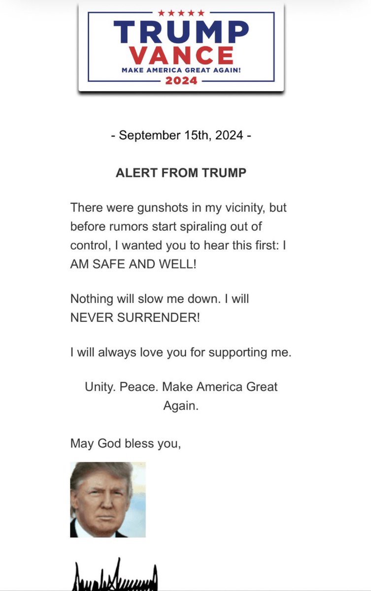 Trump releases statement after second ass@ssination attempt on his life