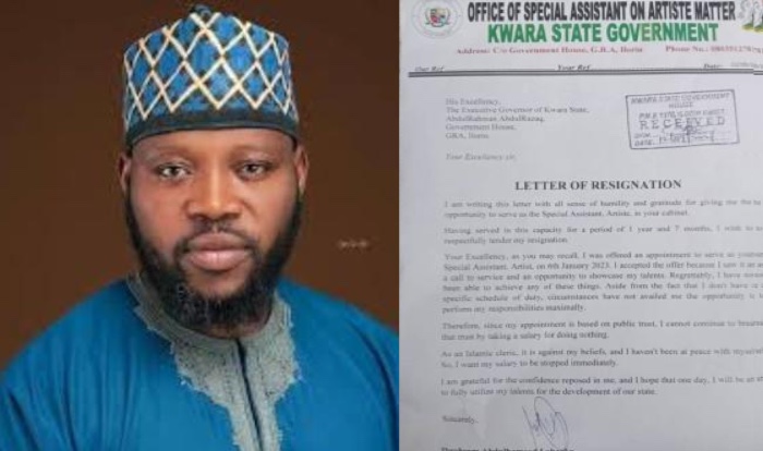 Ibraheem Labaeka Resigns From SA To Kwara Governor Post, Says He Can’t Keep Collecting Salary For Doing Nothing