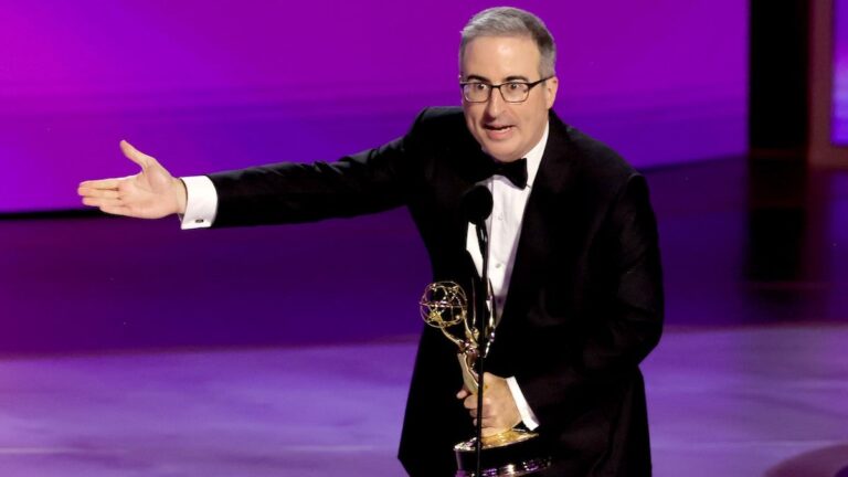 John Oliver’s Emmys Speech Derails as He Mentions Dead Dog