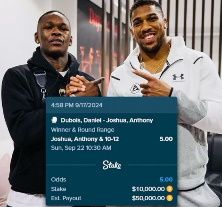 Joshua Vs Dubois: Adesanya Places $10K Bet On Joshua’s Victory