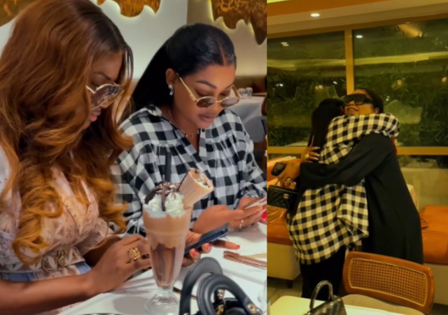 “Man Will Always Be Man” – Mercy Aigbe Under Fire Over Video of Her and Bobrisky At Dinner Date