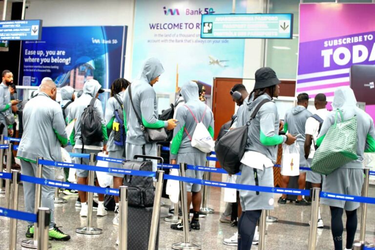 Morocco 2025: Super Eagles Land In Kigali, Eguavoen, Ekong Talk Tough