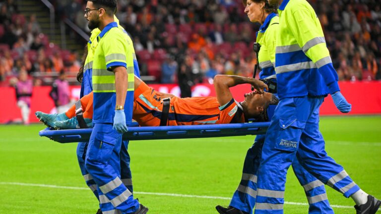 Nathan Ake leaves pitch on stretcher as Dutch boss Ronald Koeman gives update on Manchester City star’s injury