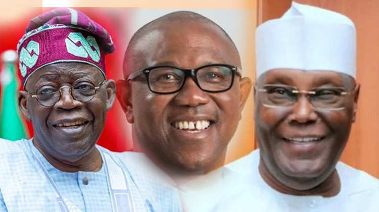 Bola Tinubu, Peter Obi and Atiku