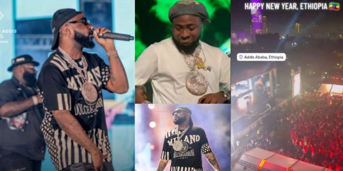 Davido performs in Ethiopia as they usher in New Year (Video)