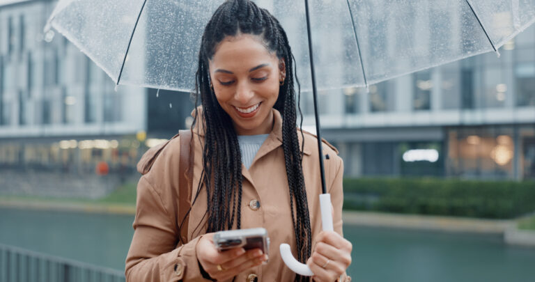 Stock image person on phone