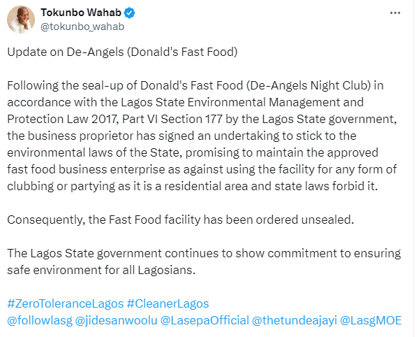 Update: Lagos state govt unseal Cubana Chief Priest?s restaurant