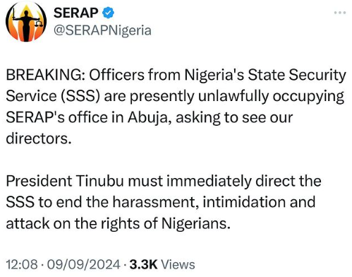 DSS takes over SERAP office in Abuja