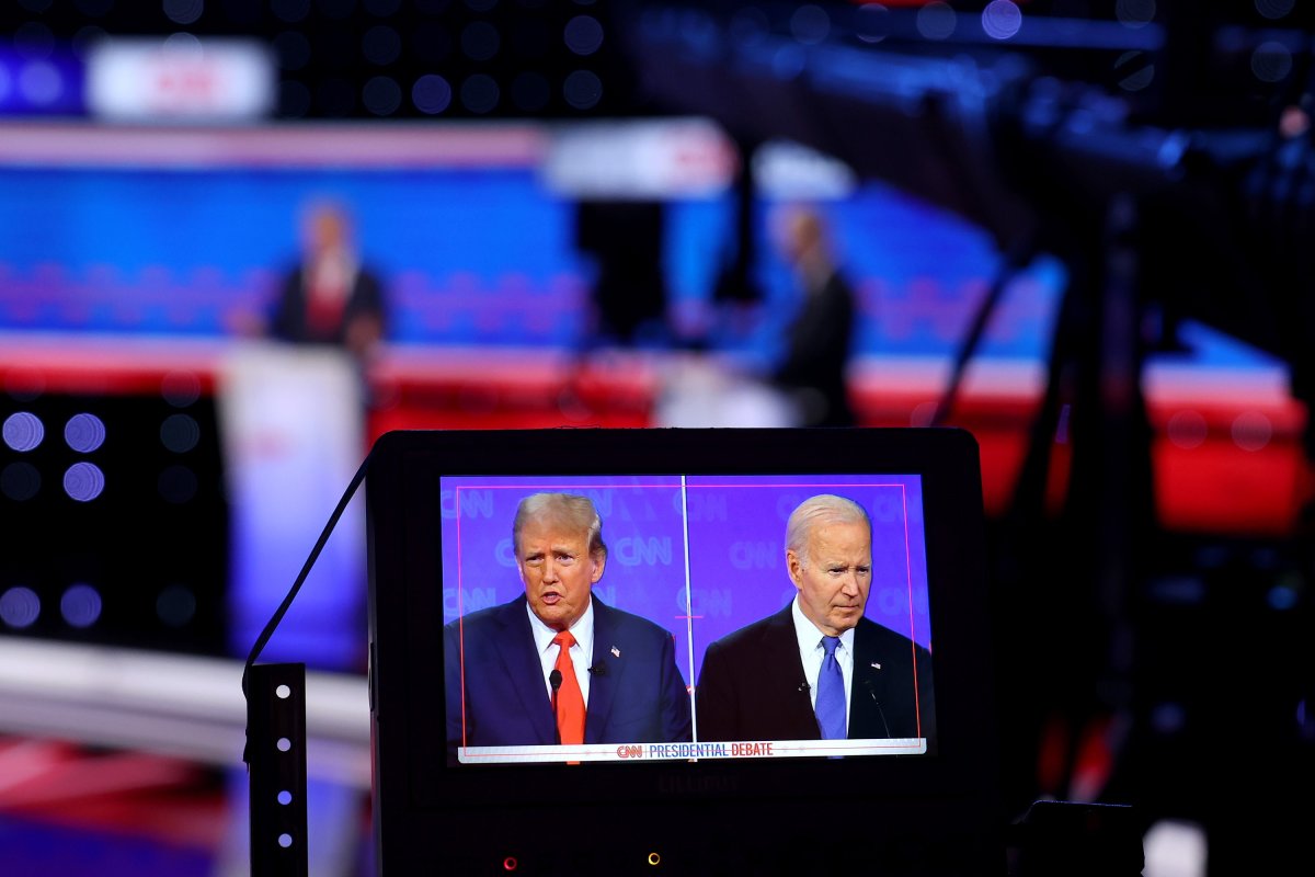 Trump and Biden at debate