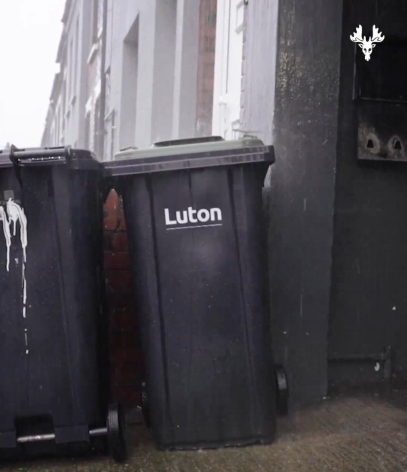 They even filmed a bin with Luton written on it