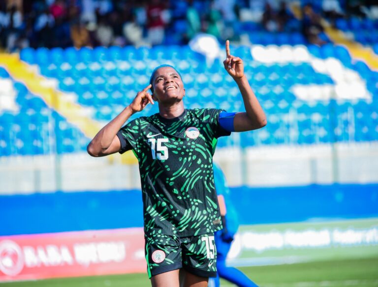 Ajibade Defy’s Dislocated Shoulder, Nets Brace As Nigeria Beats Algeria