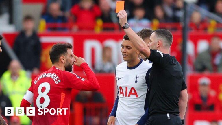 Bruno Fernandes: Manchester United captain’s red card overturned on appeal