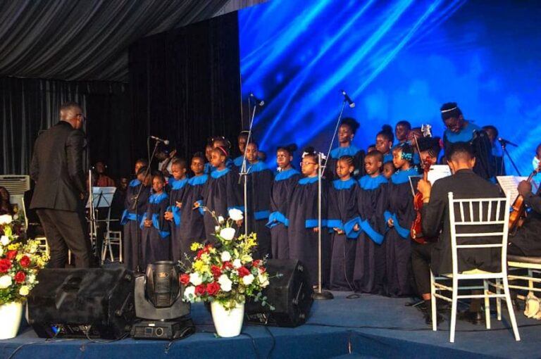 Children Evolution Choir performing at concert