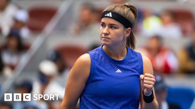 China Open: Karolina Muchova sees off Aryna Sabalenka to reach semi-finals in Beijing