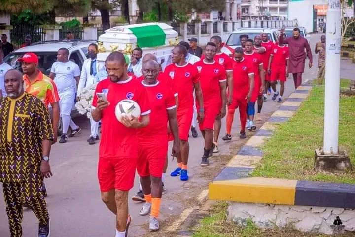 Heartland FC Coach Christian Obi who died in tragic team bus accident laid to Rest in Owerri