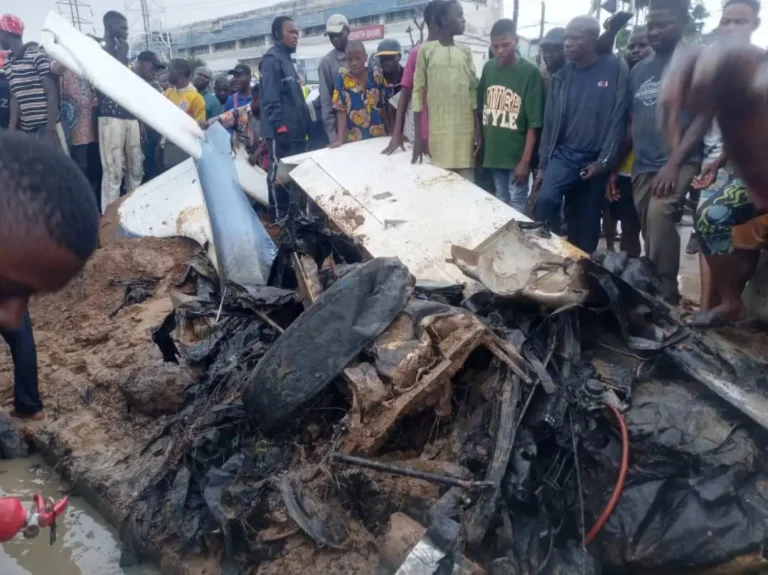 JUST IN: Helicopter Crashes Into Building In Lagos, No Life Lost