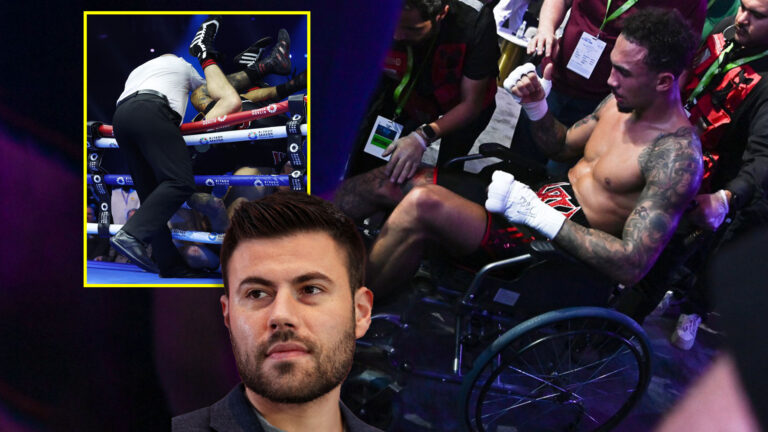 ‘He’s in a bad way’ – Ben Whittaker’s promoter gives return update and says he’ll make ‘huge changes’ after star was wheeled out of ring