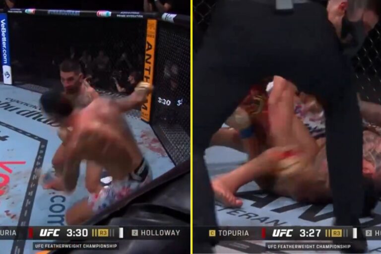 Ilia Topuria flattens Max Holloway with vicious one-punch knockout at UFC 308