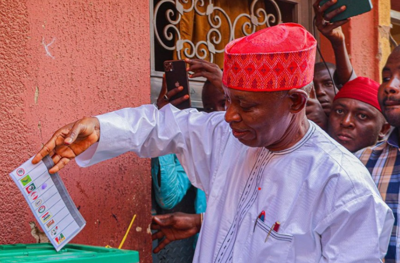 Kano State Governor, Abba Yusuf casting his ballot