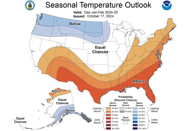 winter temperature map