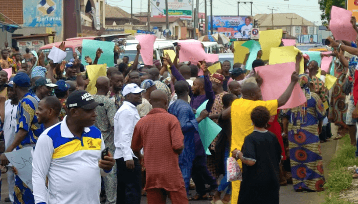 Protest in Ondo as youths demand removal of REC ahead of poll