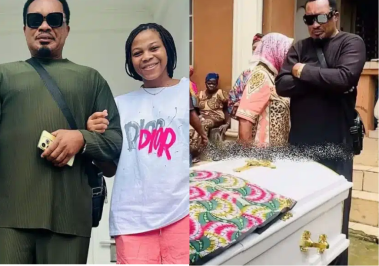 Tears as Nollywood actor, Jerry Amilo buries beautiful daughter