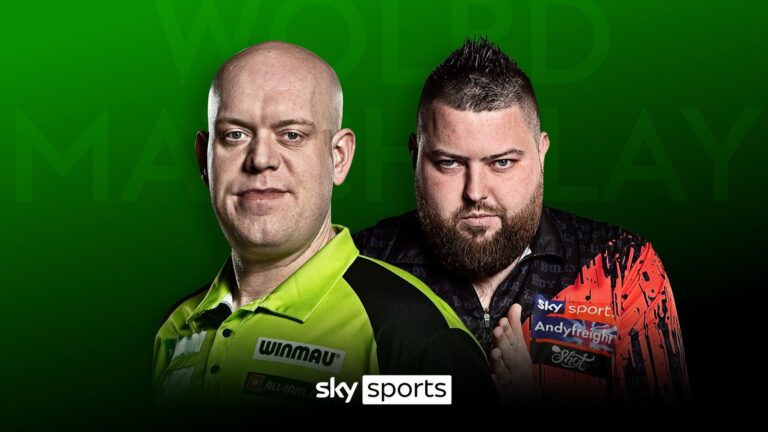 Michael van Gerwen and Michael Smith at the World Matchplay