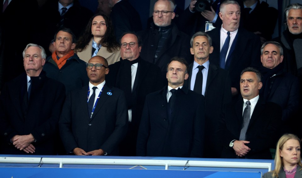 The VIP box featured France's leaders and many of their former leaders