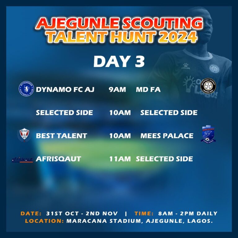 Ajegunle Scouting Talent Hunt 2024: Bazuaye’s Brace Earns Best Talent 2-2 Draw against MEES Palace