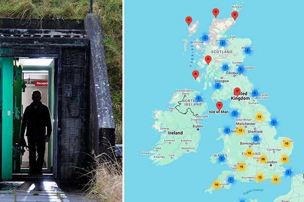 All of UK's nuclear bunkers mapped – as Britain is best prepared in Europe for Putin attack