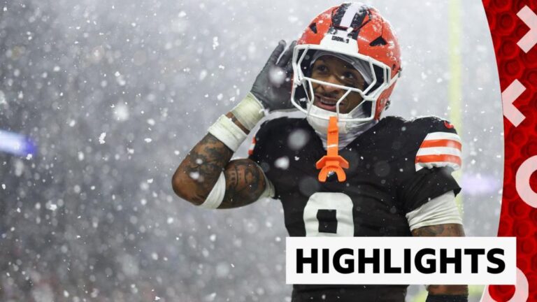 Browns seal comeback win over Steelers in blizzard