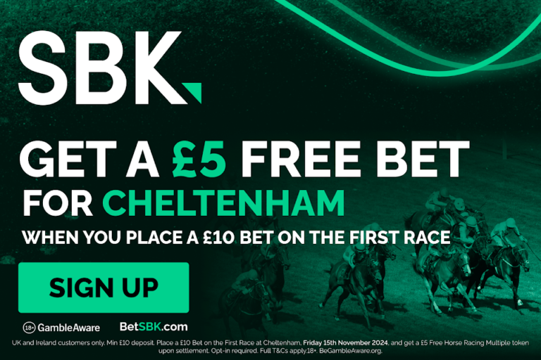 Cheltenham November Meeting: Bet £10 get £5 free multiple on SBK