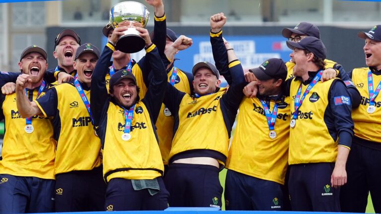 Glamorgan won the One Day Cup against Somerset by 15 runs in a rain-affected final