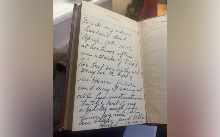 A 1932 depression era diary entry.