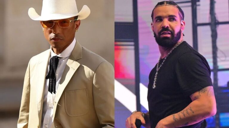 Pharrell reacts after Drake purchased his old jewelry for $3.3m and threatened to burn them down