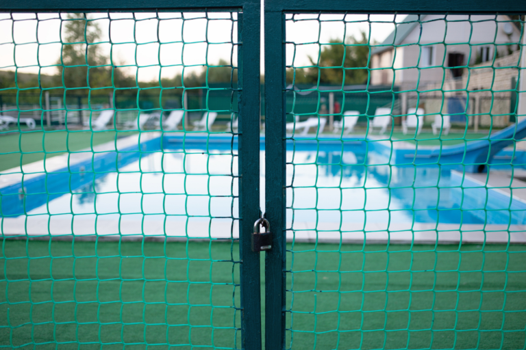 Pool behind gate