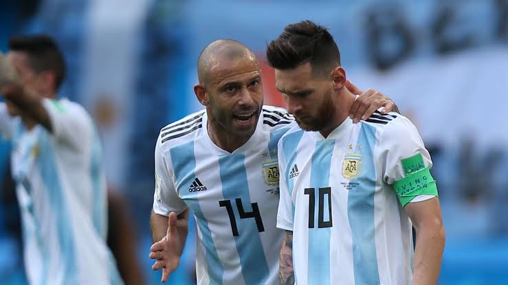 Javier Mascherano And Lionel Messi